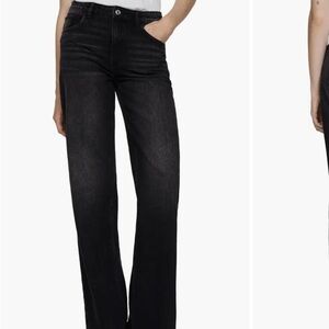 Brand new mango wide leg black jeans